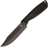 Ontario Spec Plus Alpha Survival Black Rubber Handle Fixed Knife w/ Sheath 9710
