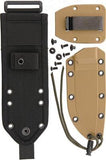 ESEE Model 4 Coyote Tan Knife Sheath w/ Black MOLLE Back + Attachments RC21SS