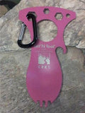 CRKT Eat'n Tool Tactical Spork Spoon Fork Fuchsia Pink Multitool - 9100FC