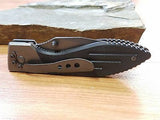Ka-Bar Warthog Folding Black Knife W/ G10 Handle Standard Edge 3072