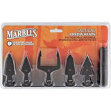 Marbles Knives Tactical Arrowhead Set Black Stainless 5 Pc Portable Reusable 377