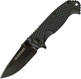 Schrade Linerlock Black Stainless Rubber (3.25") Folding Knife 001