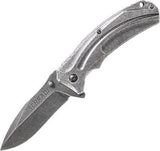 Schrade Stonewash Linerlock Folding Aluminum Pocket Knife 504n