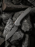 We Knife Co Ltd Fornix Black Stonewashed Titanium Framelock CPM-20CV Folding Knife 2016b