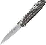 CRKT Swindle Framelock Folding Wharncliffe Blade Stainless Handle Knife 241XXP