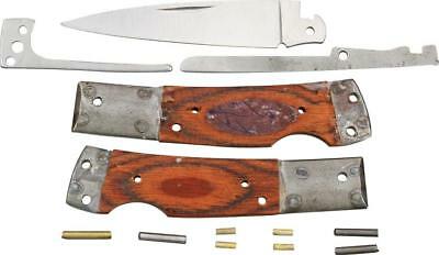 Rough Rider Custom Shop Lockback Wood Stainless Folding Blade Knife Kit CS6