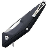 Brous Blades Division Black Linerlock Stonewash D2 Folding Knife M005S