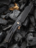 We Knife Black Titanium Mini Buster Framelock Folding Knife 2003b