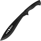 Schrade Large Kukri Machete Blade Black Full Tang W/ Straps & Sheath KM1