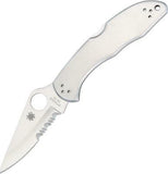 Spyderco Delica 4 Lockback VG10 Stainless Folding Part Serrated Blade Knife 11PS