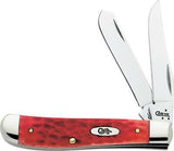 Case Cutlery XX Dark Red Bone Handle Mini Trapper Folding Pocket Knife 6983