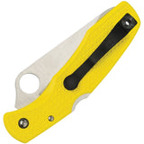 Spyderco Pacific Salt Lockback Folding Serrated Blade Yellow Handle Knife 91SYL