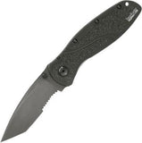 Kershaw Tactical Blur Linerlock A/O Black Folding Tanto Blade Knife 1670TBST