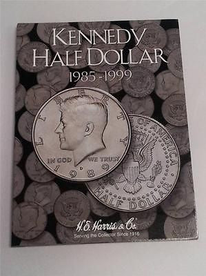 H.E. Harris Kennedy Half Dollar Folder 1985 - 1999 Coin Storage Album Display #2
