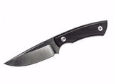 Real Steel Forager Black Satin Fixed Blade + Sheath 3750