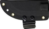 TOPS Mini Tom Brown Tracker Fixed Sawback Blade Black Linen Handle Knife TBT040