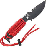 DPx Gear HEST II Assault Fixed Blade Knife Red Paracord Wrap G-10 Handle DPXHSX027