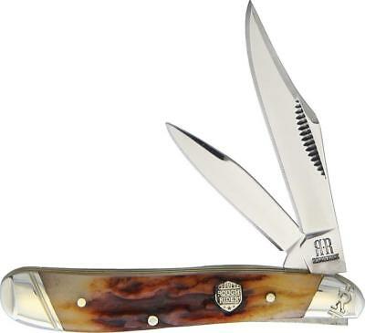 Rough Rider Brown Stag Bone Peanut Folding Pocket Knife 1808