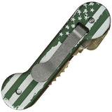 KeyBar Green Anodized Aluminum USA American Flag Car & House Key Holder 229