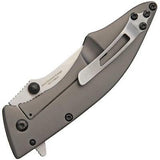 Outdoor Edge Small Conquer Brown Framelock Plain Blade Folding Pocket Knife CQ30