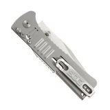 SOG Slimjim Lockback A/O Assisted AUS-8 Satin Plain Folding Knife SJ31CP