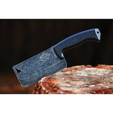 ESEE Fixed Stonewashed Idaho Cutout Blade Black G10 Handle Cleaver + Sheath CL1