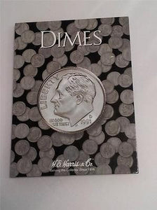 H.E. Harris Dime Folder Coin Storage Album Display Mercury Roosevelt Holder