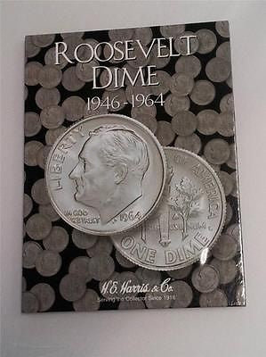 H.E. Harris Roosevelt Dime Folder 1946 - 1964 Coin Storage Album Display No. 1