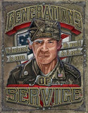 Generations of Service Military Man Cave Metal Tin Sign 2227