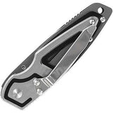 Schrade Gray Aluminum Linerlock Folding Pocket Knife with Titanium Drop Pt Blade EDC 224