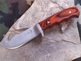 Elk Ridge Guthook 8" Fixed Blade Skinning Knife w/ Pakkawood Handle 524