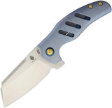 Kizer C01E Blue Titanium Framelock Folding Pocket Knife S35VN Sheepsfoot 4488A