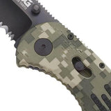 SOG Aegis Assisted Opening Piston Lock Camo Folding Tanto Knife ae07cp