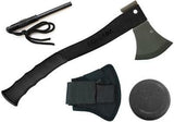 Schrade Black 15 3/4" Survival Axe + Ferro rod + Sharpener axe2l