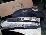 Elk Ridge Camo 2Pc Hunting Knife Set 8" Fixed & Folder 045ca