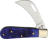 Frost Cutlery Little Hawkeye Blue Jigged Bone Stainless Folding Knife 14478DBLJ