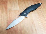 Brous Blades Division Linerlock Black D2 Tool Steel Folding Pocket Knife M005