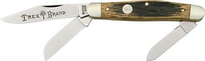 Boker Stockman Beer Barrel Wood Tree Brand Folding Pocket Knife - 117474BBL