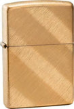 Zippo Lighter Diagonal Weave Brass Windless USA Made 05345