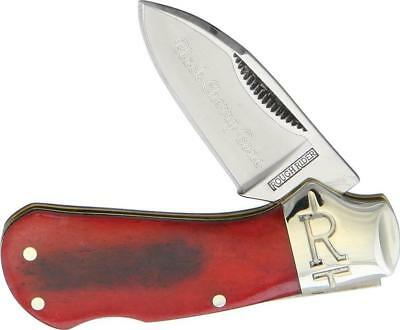 Rough Rider Black Cherry Bone Cub Lockback Stainless Folding Pocket Knife 1666