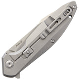 Ruike P128-SF Framelock Satin Handle 14C28N Stainless Folding Drop Knife P128SF