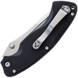 V Nives Olympian Linerlock Black Satin 154CM Folding Knife Closed Back