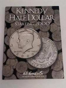 H.E. Harris Kennedy Half Dollar Folder 2000 - 2005 Coin Storage Album Display #3