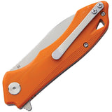 Bestech Beluga Orange G10 D2 Steel Stonewash Folding Knife G11E2