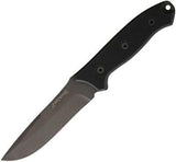 FirstEdge Field Stainless Fixed Blade Black G10 Handle Knife w/ Sheath 5250