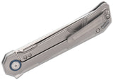 Kizer Cutlery Begleiter Framelock Gray Titanium Folding S35VN Tanto Knife 4458T1