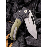 We Knife Jixx Titanium Green Framelock Folding M390 Knife 904a
