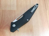 Brous Blades Division Linerlock Black D2 Tool Steel Folding Pocket Knife M005