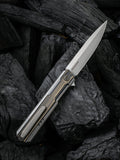 We Knife Co Ltd Peer Framelock Gray Titanium CPM-20CV Folding Knife 2015E