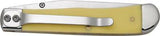 Case Cutlery XX Yellow Handle Trapperlock Clip Blade Folding Pocket Knife 30111